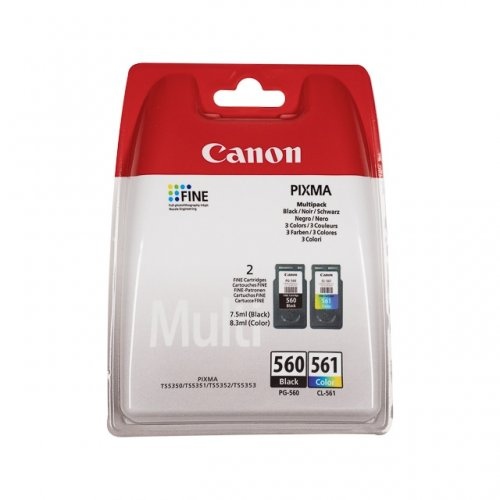 Canon Dviguba pakuotė, kasečių rinkinys / (3713C006, PG560CL561), juoda kasetė