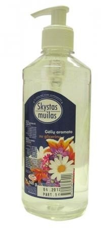 Muilas, skystas, su glicerinu, gėlių kvapo (be daž.), su dozatoriumi, 500ml