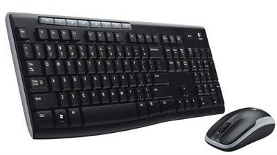 Logitech MK270 Wireless Combo USB - EER (US) (920-004508), bevielė klaviatūra su pele, juoda