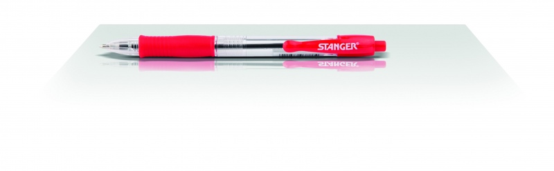Stanger Tušinukas Softgrip rertactable 1.0 mm, raudonas, pakuotėje 10 vnt 18000300040