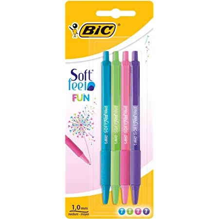 Bic Tušinukai Soft Feel Clic Fun, skirtingų spalvų, 4 vnt.