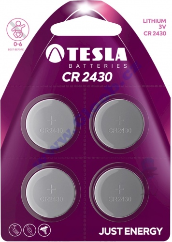 Baterija Tesla CR2430 Lithium 270 mAh (4 vnt)