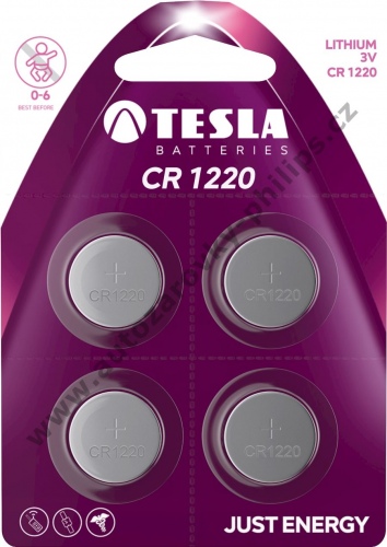 Baterija Tesla CR1220 Lithium 38 mAh (4 vnt)