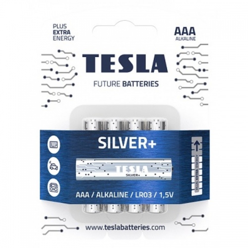 Baterija Tesla AAA Silver+ Alkaline LR03 1150 mAh (4 vnt)