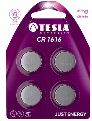 Baterija Tesla CR1616 Lithium 45 mAh (4 vnt)