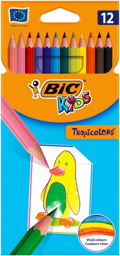 Bic Spalvoti pieštukai Tropicolors 12 spalvų rinkinys 022503