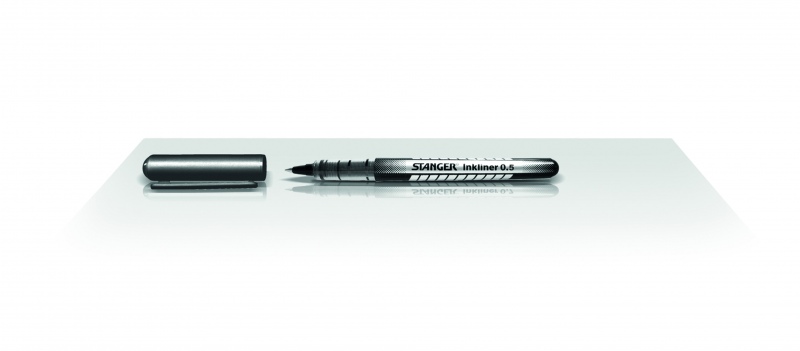 Stanger Rašiklis Solid InkLiner 0.5 mm, juodas, pakuotėje 10 vnt 7420001