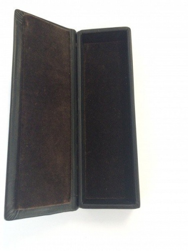 Siuvenyrinė dėžutė, 5.5 x 18 cm, juoda, odinė  1614-069