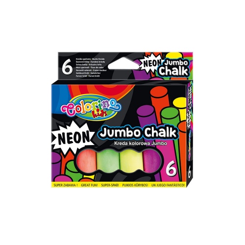Colorino Kids Neon JUMBO Chalk 6 colours